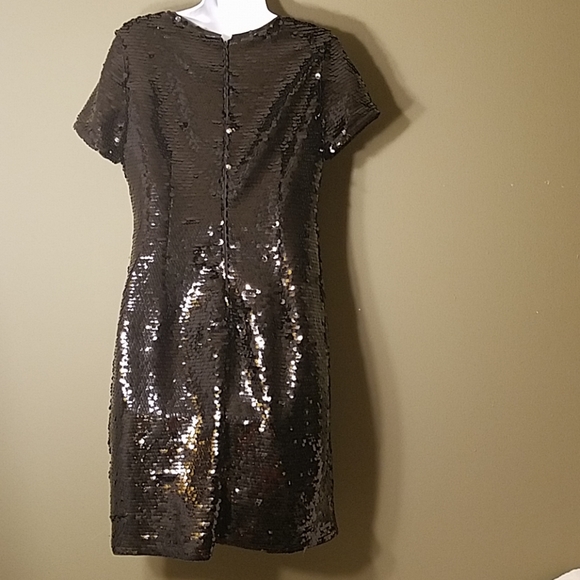 VINCE CAMUTO BLACK SEQUIN DRESS - Picture 4 of 5